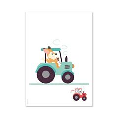Glückwunschkarte mit Traktor