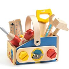 Djeco Spielzeug - Werkzeugkasten aus Holz - Minibrico