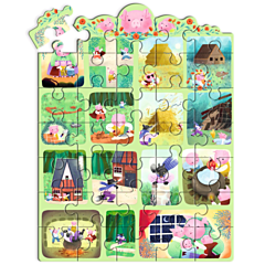 Djeco Puzzle - Story Puzzle, The Three Little Pigs - 35 Teile. Spielzeug