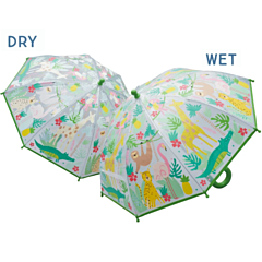 Floss & Rock - Regenschirm mit Farbwechsel - Jungle Transparent