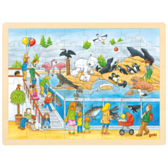 Puzzle - Ausflug in den Zoo - 48 Teile - Goki. Spielzeug