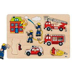 Puzzle mit Knöpfen - Feuerwehr - 8 Teile