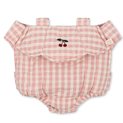 Konges slöjd - Babyträger für puppen, Bio-Baumwolle  - Powder pink check. Spielzeug