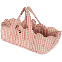 Konges slöjd - Babytragetasche für Puppen - Powder pink check. Spielzeug