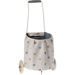 Maileg Trolley - Multi dots - Blue 