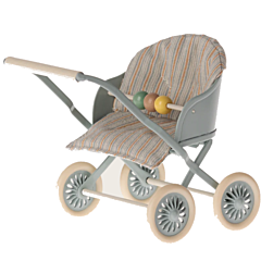 Maileg Kinderwagen, Babymäuse - Blau. Spielzeug