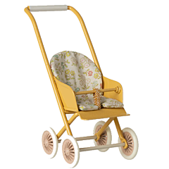 Maileg Kinderwagen für Hasen und Kaninchen - Mikro, Gelb. Spielzeug