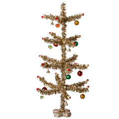 Maileg Weihnachtsbaum für Puppenhaus, 25 cm - Gold, Rot und Grün. Maileg Weihnachten