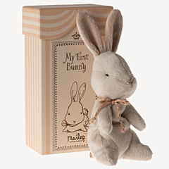 Maileg - My First Bunny in box -  Kuscheltier, Hase Off white. Taufgeschenk, Spielzeug