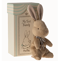 Maileg - My First Bunny in box -  Kuscheltier, Hase Braun. Taufgeschenk, Spielzeug