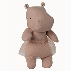 Maileg Kuscheltier - Safari friends - Nilpferd m. Rock, klein - Rosa 23 cm. Spielzeug, Taufgeschenk
