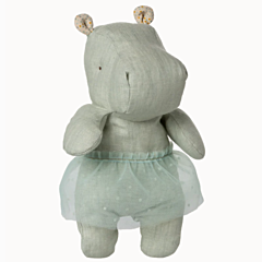 Maileg Kuscheltier - Safari friends - Nilpferd m. Rock, klein - Minze 23 cm. Spielzeug, Taufgeschenk