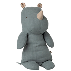 Maileg Kuscheltier - Safari friends medium Rhino Staubblau - 34 cm. Spielzeug, Taufgeschenk