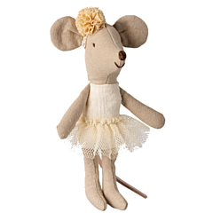 Maileg - Maus - Ballerina Off white, kleine Schwester. Spielzeug