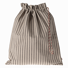 Maileg - Tasche mit Kordelzug - Stripes Sand Brown - Large