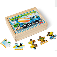 Puzzle - Baustellenfahrzeug - 4 in 1 - Melissa & Doug. Spielzeug