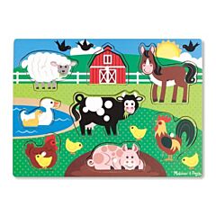 Puzzle mit Knöpfen - Bauernhof - 4 Teile - Melissa & Doug