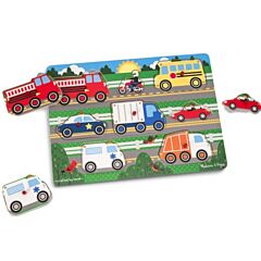 Puzzle mit Knöpfen - Verkehr - 8 Teile - Melissa & Doug