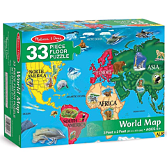 Bodenpuzzle, 33 Teile - Weltkarte - Melissa & Doug. Spielzeug