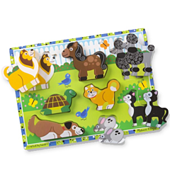 Puzzle mit Knöpfen - Haustieren - 8 Teile - Melissa & Doug. Spielzeug