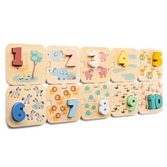 Puzzle - Zählen lernen 1 bis 10 - Safari - New Classic Toys. Spielzeug