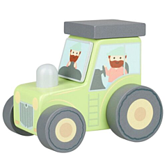 Traktor aus Holz, Grün - Orange Tree Toys. Spielzeug