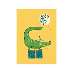 Glückwunschkarte mit Krokodil - Petit Monkey