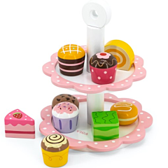 Kaufladen - Kuchenplatte mit Kuchen - zwei Etagen. Tolles Spielzeug